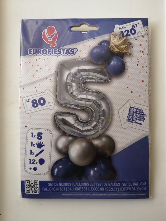 Balionai su skaičiumi "5"